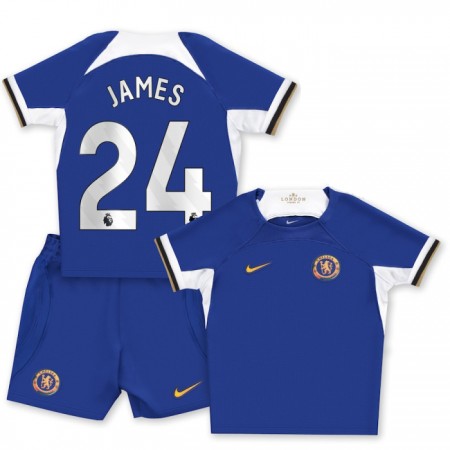 Camisola Chelsea James 24 Criança 1º Equipamento 2023-24 Manga Curta
